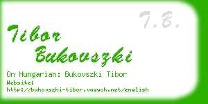 tibor bukovszki business card